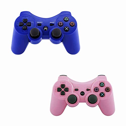 Kolopc Wireless Controllers For Ps3 Playstation 3 Dual Shock(Pack Of 2,Pink And Blue) #TOP5