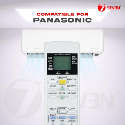 Image of 7SEVEN Compatible with Panasonic Smart AC Remote Control Original CS-NU18ZKY5W CU-NU18ZKY5W 7 in 1 Model 29J Inverter 1 1.5 2 Ton Split Air Conditioner with Wi-Fi Connect