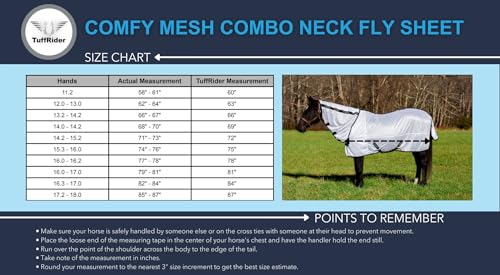 Image of TuffRider Comfy Mesh Combo Neck Fly Sheet 69 Blue