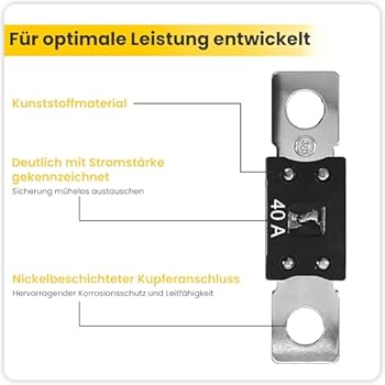 5 Fusibili MEGA 175A 32V Offgridtec - Per Impianti 12V/24V, Protezione Cortocircuito