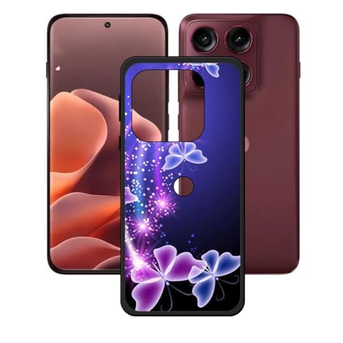 LCEHTOGYE �K�p ?Motorola Edge 70 Pro�p�P�[�X�A�K�p ?Motorola Edge 70 Pro (6,78")�ƌ݊����̂��钴���^�u���b�N�\�t�gTPU�V���R���Q���P�[�X�ی�J�o�[- WZ25