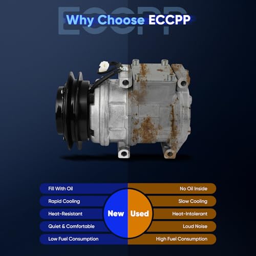 Image of ECCPP AC Compressor 1993-1997 for Toyota Land Cruiser 4.5L | 1996-1997 for Lexus LX450 4.5L Fast Cooling AC Compressor with Clutch