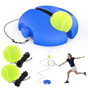 Tennis Trainer Rebound Ball with 3 String Balls, Solo Tennis Training Equipment, Portable Tennis Training Tool, Tennis Rebounder Kit,Suitable for Beginners Sport Exercise
