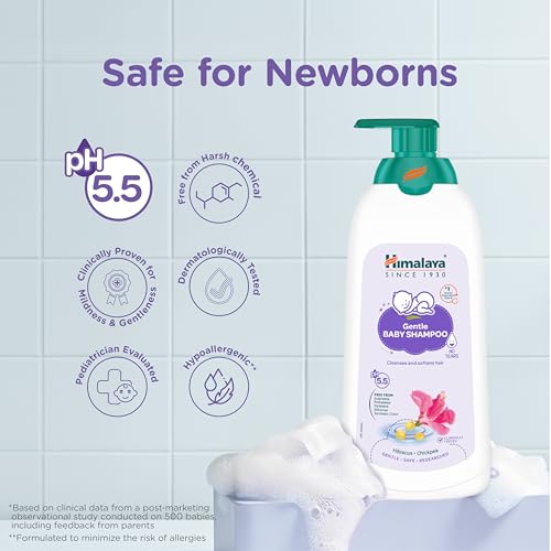 Image of Himalaya Gentle Baby Shampoo 600ml | No Tears formula | Cleanses, softens and nourishes baby's hair (Pack of 5)