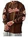 MakeMeChic Men's Graphic Oversized Sweatshirt Long Sleeve Crew Neck 90s Vintage Tee Shirts Streetwear Brown Large