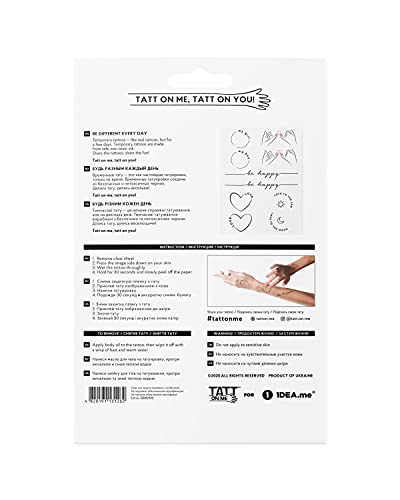 Real Temp Tattoo - Inspire Your Love - Simple Temporary Tattoos - Mix Of 10Pc #TOP6