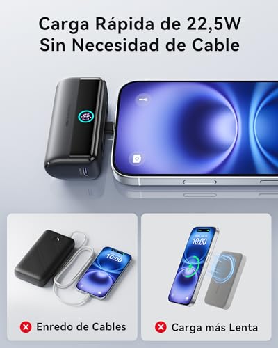 Cargador Ligero INIU para Viajes de 5500mAh y Conector USB C Integrado 3
