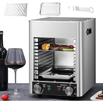Elektrischer Grill für den Innenbereich, 10-stufiger Grill für Steak und Rindfleisch, 1700 W Grill mit abnehmbaren Platten, 200–800 °C Bereich, Innengrill, Tischgrill zum Kochen im Innenbereich