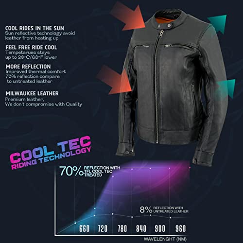 Image of Milwaukee Leather Women's 'Sporty and Elegant' Scooter Style Motorcycle Leather Rider Jacket