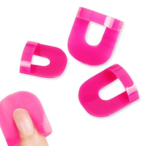 Appearancees Curve Shape Spill-proof Finger Cover Sticker Nail Polish Varnish Holder (Color: Pink)