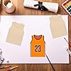 Creaides 20pcs Jersey Wood DIY Crafts Cutouts Wooden Basketball Jersey Shaped Hanging Ornaments Whit Ropes Wood Tags for DIY Projects Sport Themed Party Home Decoration #2