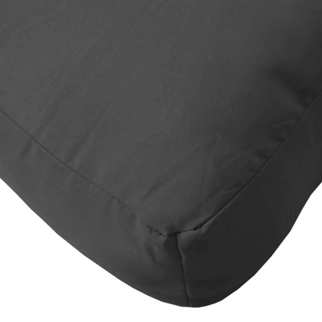 Coussin de Palette Noir 80x40x12 cm en Tissu Polyester, Rembourrage Fibre Creuse, Coussin d Assise pour canapé Chaise Fauteuil Salon Jardin terrasse, Confort et décoration