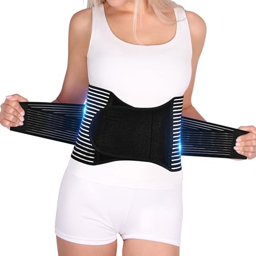 FESAS Breathable Back Brace with Lumbar Pad - Support Belt for Lower Back Pain Relief, Suitable for...