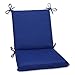Pillow Perfect Outdoor/Indoor Squared Chair Cushion, 36.5 in. x 18 in, Fresco Blue