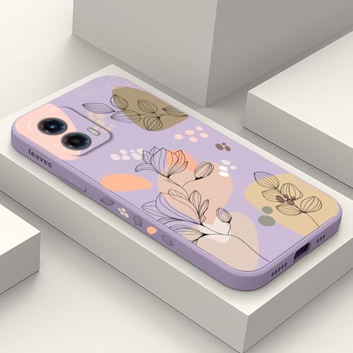 Protection Moto G 5G 2023 silicone fin violet Morandi haute finition LEECG