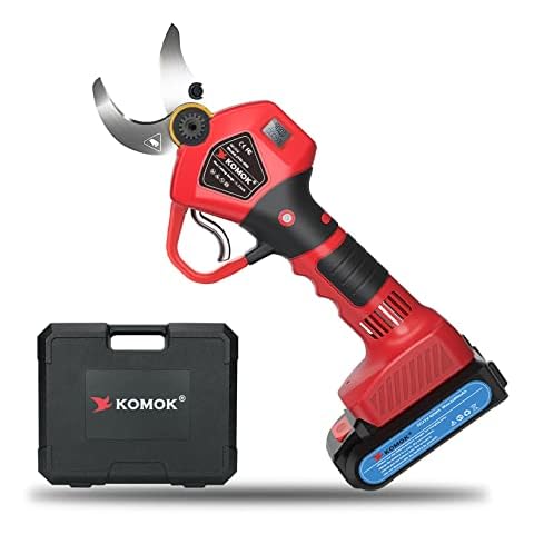 Tijeras de Podar Eléctricas KOMOK con Pantalla LED y 2 Baterías thumbnail