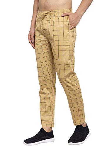 Image of JAINISH Men Checked Tapered Fit Track Pants