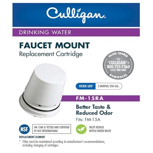 Culligan FM-15RA Faucet-Mount Replacement Water Filter Cartridge, 200 Gallon, White (Pack of 8)