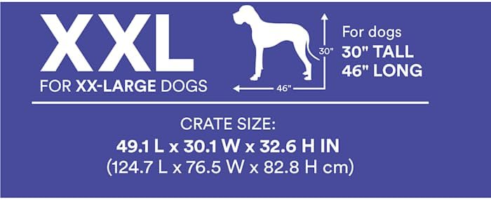 EveryYay by Petco 1-Door Dog Crate XX-Large 48" L X 30.1" W X 32.6" H Black: No Handles
