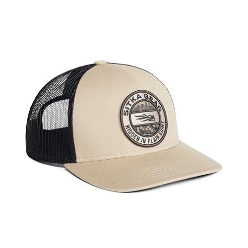 SITKA Hidden Optifade Mid Pro Trucker Hat - Adjustable Outdoor Snap Back Hat for Men (Oak Elevated II)