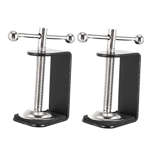 DIYEAH 2Pcs Table Mounting C Clamps for Work Surfaces Durable Base Clips with Padding for Scratch Protection for Homes and DIY Projects