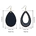 Wowanoo 2pcs Wood Earrings Natural Wooden Teardrop Earrings Geometric Lightweight Drop Earrings for Women DroBlue