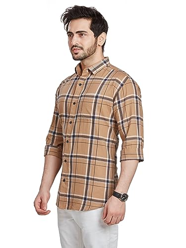Image of BE ACTIVE Cotton Casual Checks Shirts for Men|| Casual Shirts for Men|| Mens Casual Shirts Full Sleeve