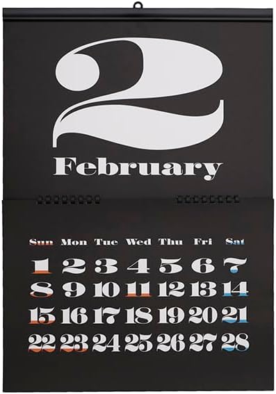 伊東屋 2026 ブラック ウォールカレンダー