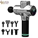 homtuzan Deep Muscle Massage Gun Fascia Gun - 4 Replaceable Heads 6 Speed Levels and LCD Muscle Stimulation Pain Relief Percussion Therapy Portable Large Capacity Power Noise Reduction (Silver)