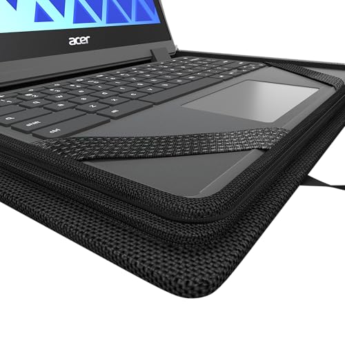 Image of MAXCases Explorer 5 Work-in 11 Inch Laptop Case, Black, with Pocket, Rugged
