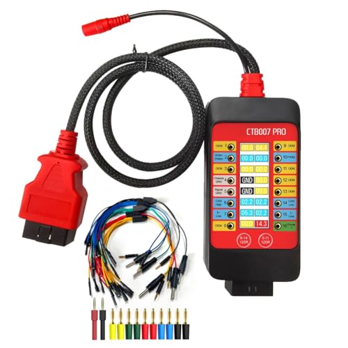 Caja de conexiones OBD2 CTB007 Pro con pantalla digital VRMS para diagnóstico de ECU automotriz
