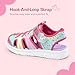 DREAM PAIRS Toddler Boys Girls Sport Sandals Cute Breathable Lightweight Outdoor Play Casual Closed Toe Hook and Loop for Toddlers/Little/Big Kids,Size 3 Little Kid,Pink,KKUMST2502