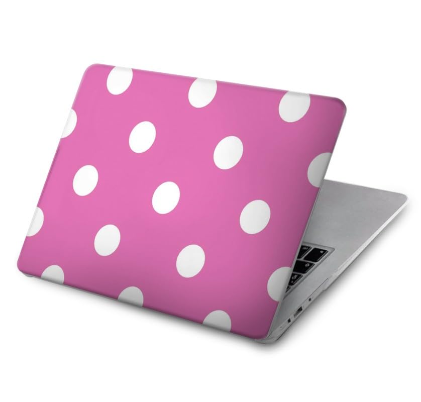 Étui MacBook Pro 14 rose à pois, la protection idéale pour travailler en terrasse