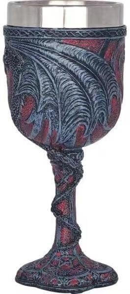 Verre de style médiéval dragon robuste avec insert inox facile à laver