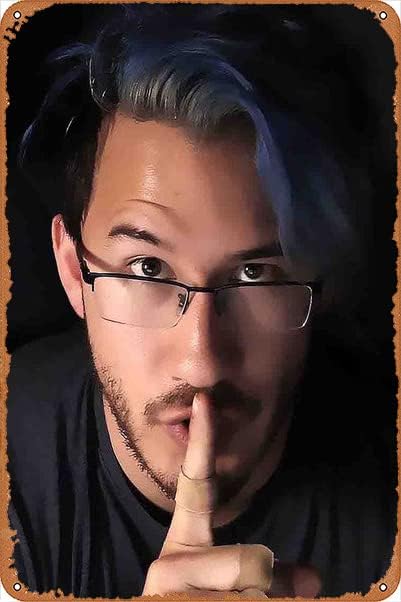 RMLYUSR Markiplier Quiet Poster Wall Decor - Tin Signs Metal 12x8 Inch Decoration Wall Decor