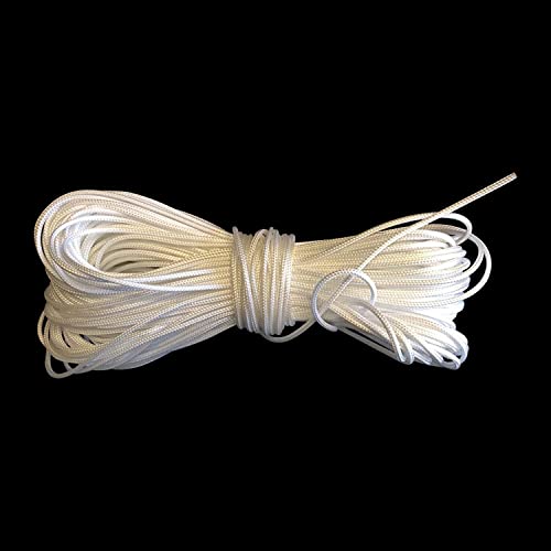 Trimming Shop Corde en Nylon tressé de 1,2 mm pour Stores en Aluminium, fenêtres, réparation de Stores Romains, Plantes de Jardinage et projets de Bricolage, Blanc, 20 mètres