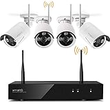 xmartO-Expandable, Wireless Security Camera System, Auto-Pair 8 Channel 960p HD Surveillance NVR with 4X 960p HD Outdoor Wireless IP Cameras, 80ft IR, Dream Liner, Built-in Router, No HDD