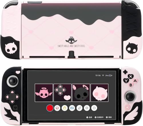 Coque de protection en silicone souple GeekShare Skull housse pour console OLED