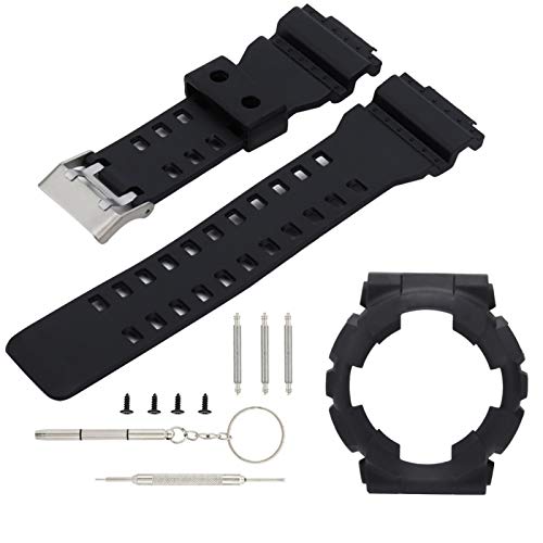 Silicone Watch Strap Replacement Watch Strap with Watch Case Suitable for G Shock GA110/100, Carnelian
