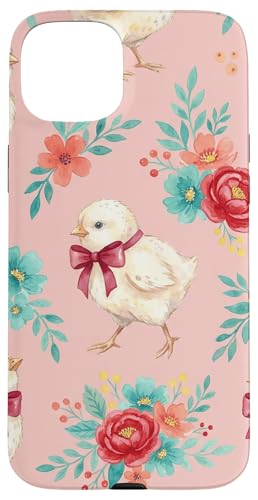 Baby Chicks Cottagecore Farm �t �t���[�����O���t�B�b�N �X�}�z�P�[�X iPhone 15 Plus �p