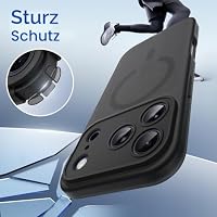 JETech Matte Magnetische Hülle für iPhone 17 Pro, Schwarz – Ansicht 5