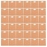 DECHOUS 100 tarjetas para exhibir pendientes de papel kraft marrón 5x5 cm, tarjeteros para joyería, empaques para aretes, organizadores para pequeñas empresas y venta de bisutería