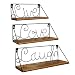 Amazing Roo Wall Mounted Floating Shelves Set of 3 Storage Shelf with Live Love Laugh Rustic Metal Word for Home Kitchen Bathroom Bedrooms Decor