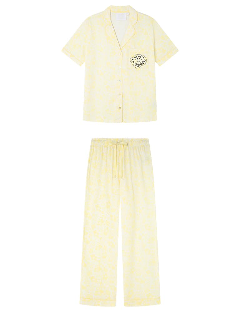 women'secret pidżamy Kobiety Long Pyjama Multilicense Happy Smiley