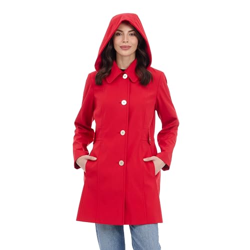 Image of Michael Kors Women's Single Breasted Raincoat With Detachable Hood