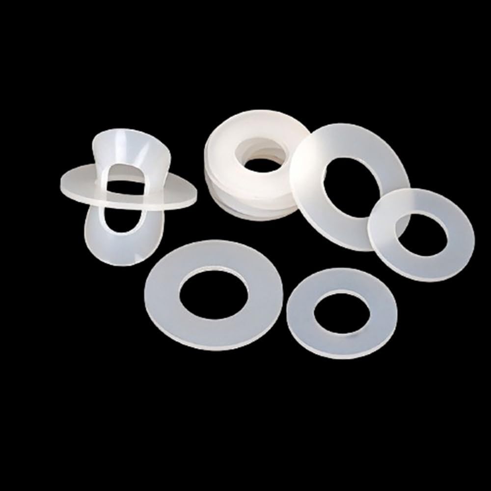 Junta de Silicona, arandela Plana, Juego de 5 Arandelas convexas de Silicona for Grifo de Calentador de Agua, Junta de Sellado de Goma Suave, Grosor de 2,3 mm.(31 x 39 x 2mm)