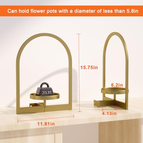 Image of Flenpptly Wall Plant Holder, Wall Planter for Indoor Plants, Window Plant shelves for Multiple Plants Indoor Outdoor, Framed Plant Holder for Home Decor (2 Pack)