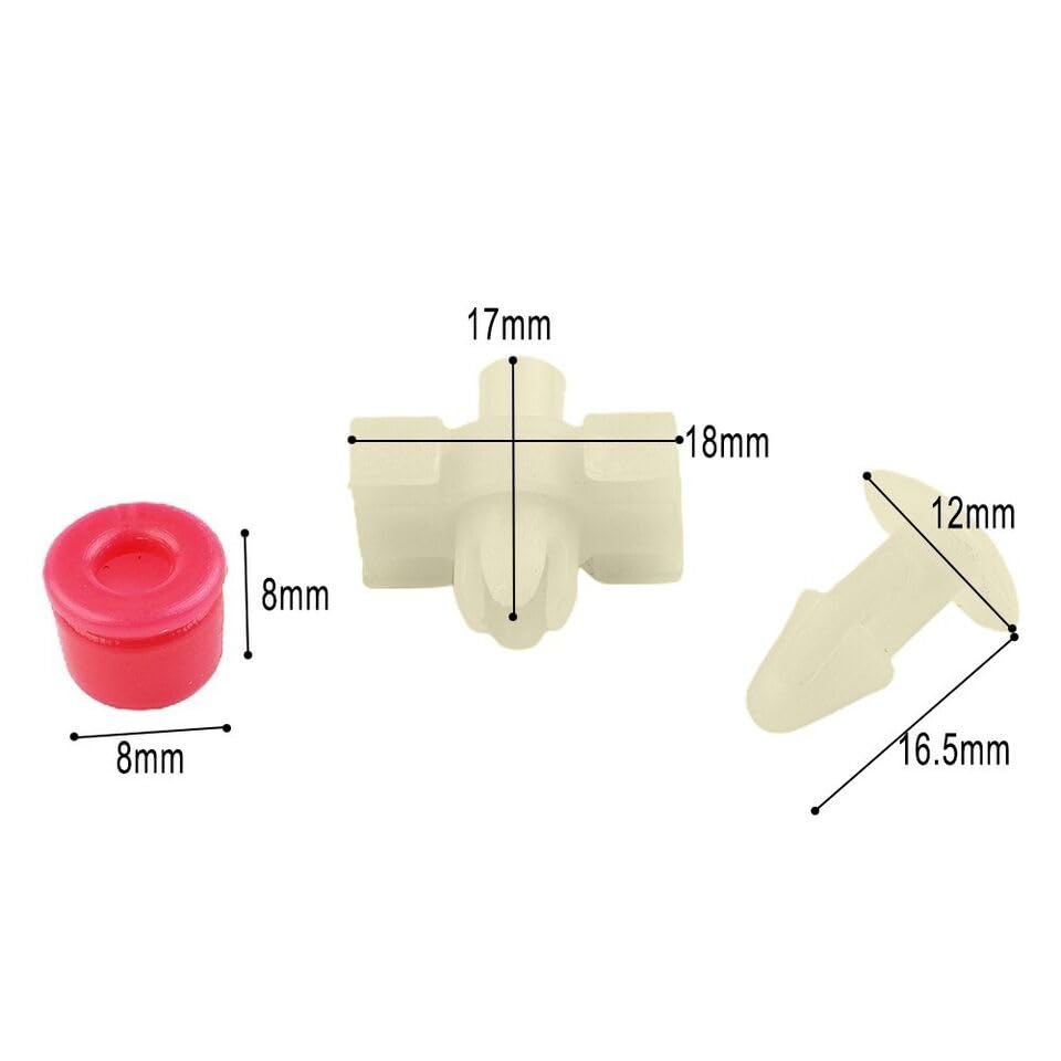 Lot De 52 Clips Pour Joint De Porte Mercedes W123 - Plastique Durable Pour Fixation Avant, Arrière, Gauche, Droite - Remplacement Précis - 6