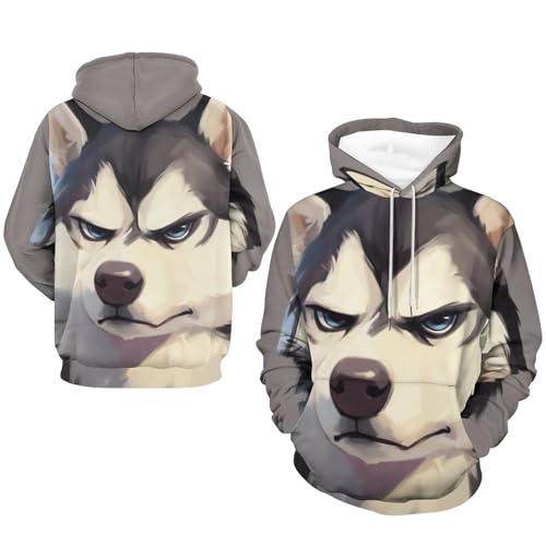 Pullover Husky drôle idéal pour vos moments de détente en taille S