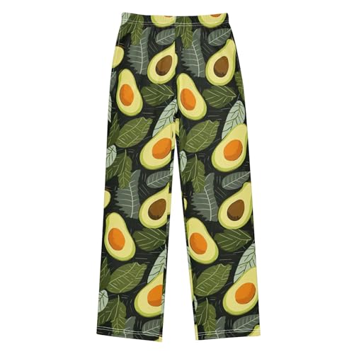 Funny Avocado Fruit Long Pajama Pants Elastic Waist PJ Bottoms with Pockets S A1122562